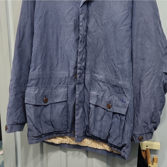 L.L. Bean Blue Polyester Nylon Coat Jacket - Picture 2 of 14